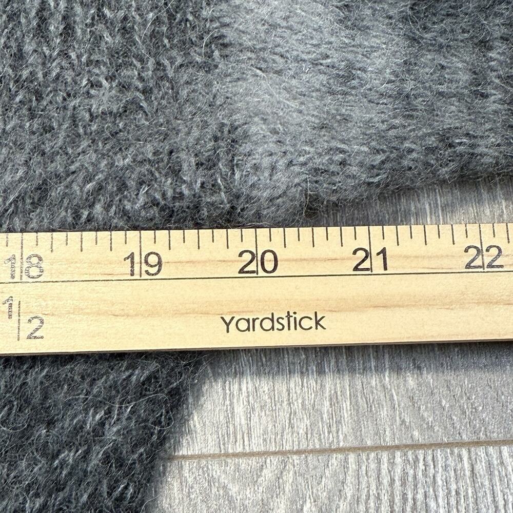 Everlane Alpaca Crew Sweater Womens Medium Merino Wool Gray Striped Preppy Cozy - Picture 7 of 8